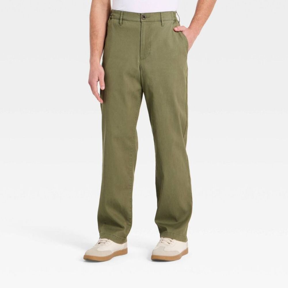 Open Box - Goodfellow & Co - Men's Straight Leg Pull-On Pants - Good Green